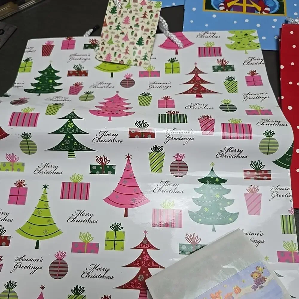 Lof of 8 Christmas Gift Bags for Presents